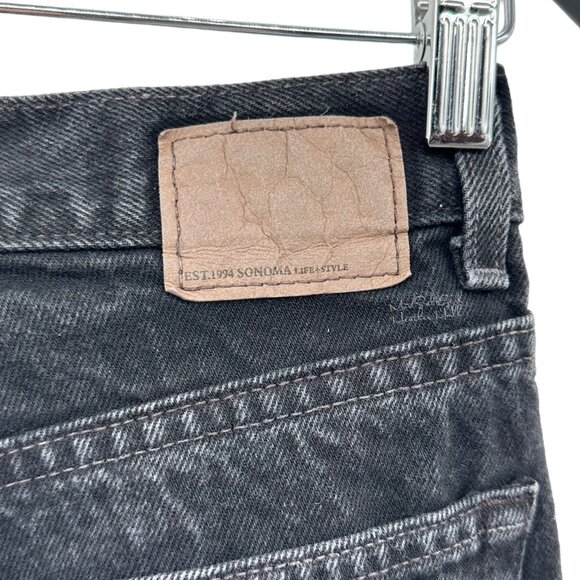 Sonoma Goods for Life Straight Fit Black Wash Denim Jeans 32 X 27 - Picture 5 of 7